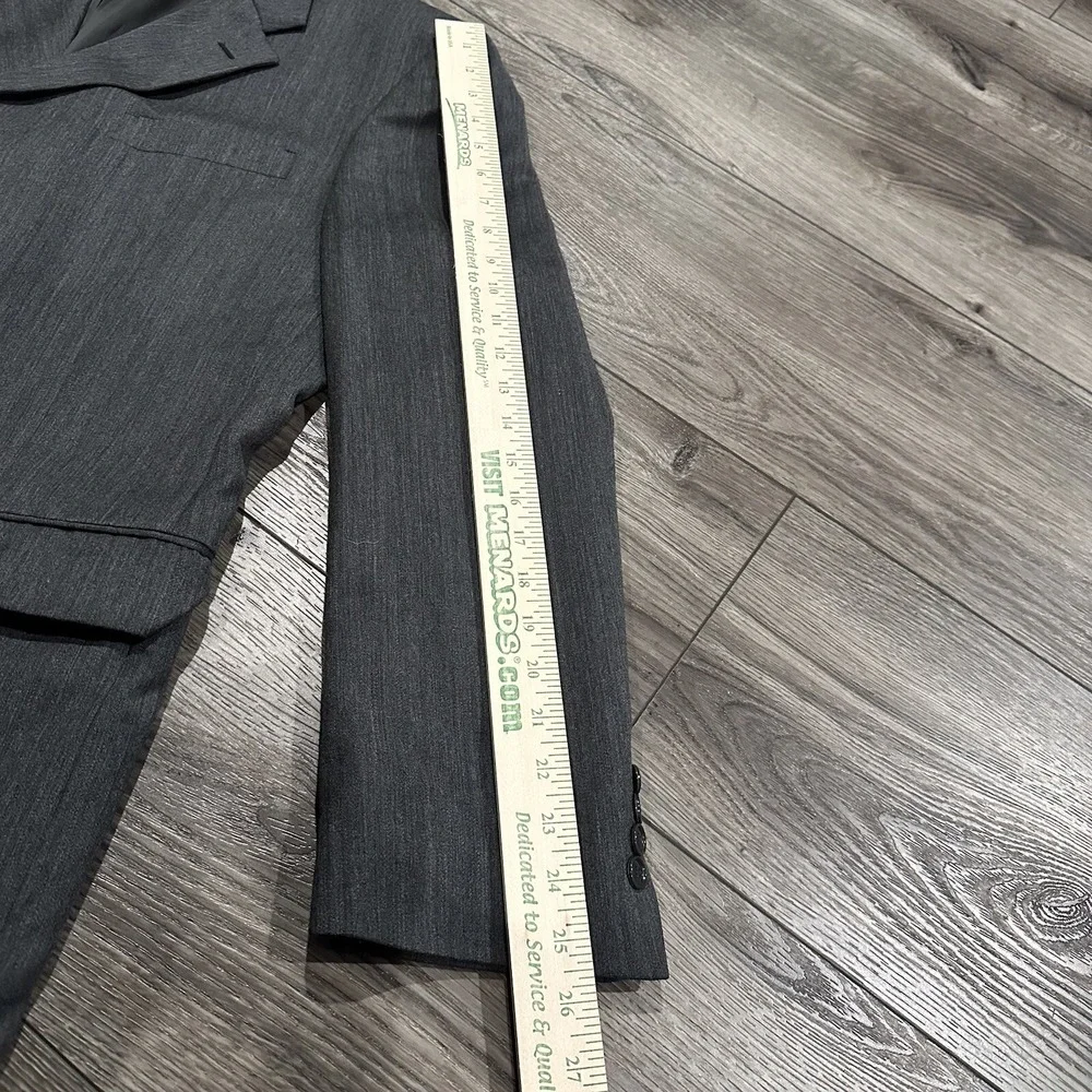 J. Ferrar Mens Charcoal Gray Wool Blend 3 Button Blazer Suit Jacket 42L‎